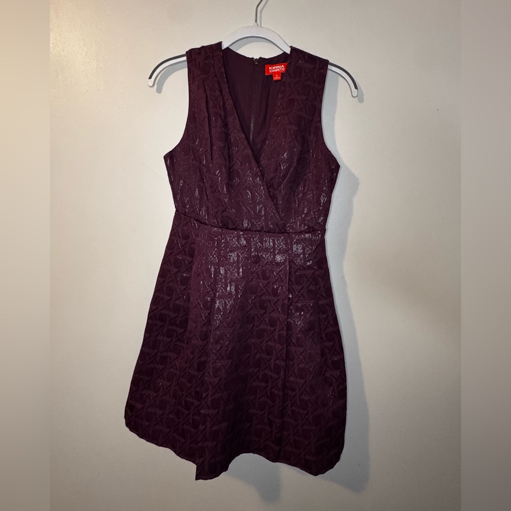 Kirna Zabete Deep Purple Mini Dress